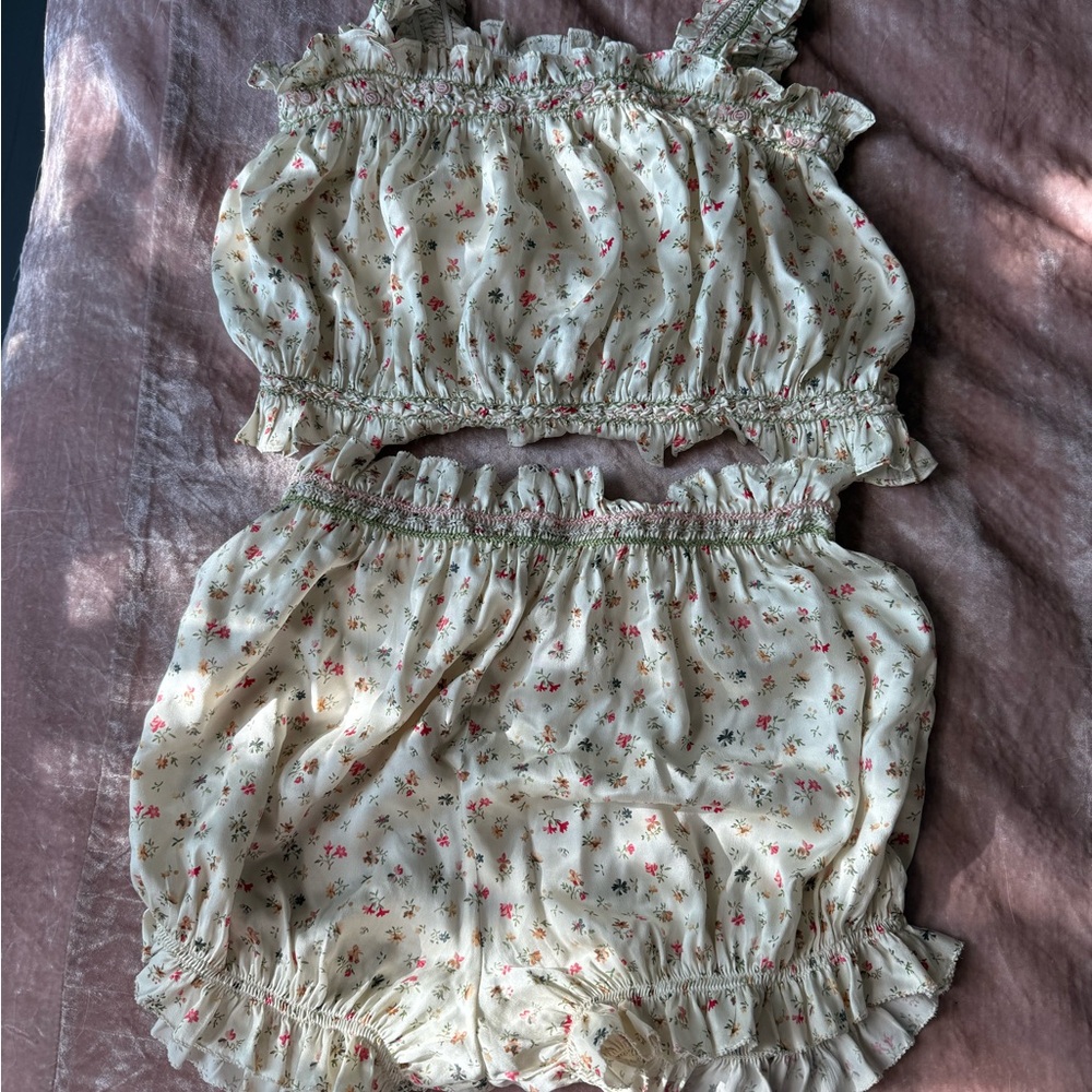 Doen Floral Intimates Set in Cream - Picture 4 of 4